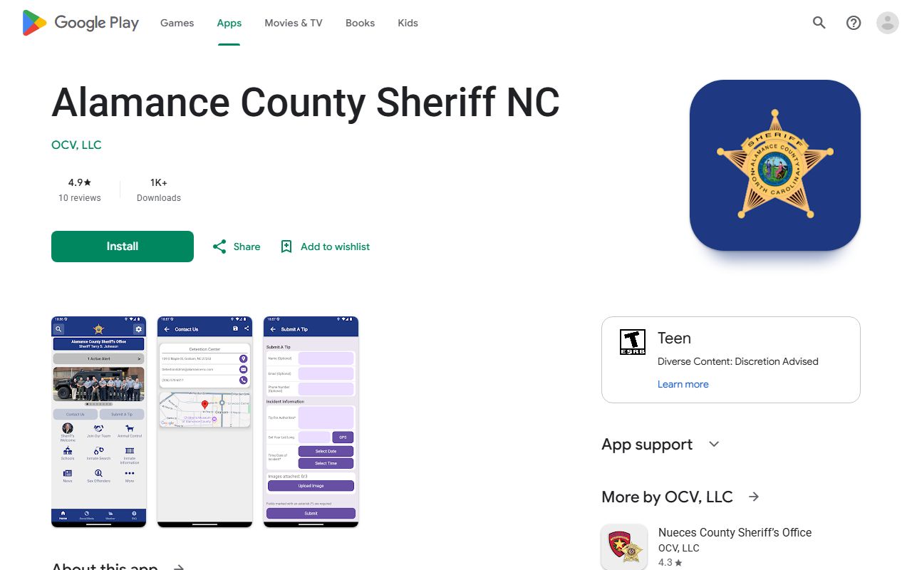 Alamance County inmate population sheriff app inmate search
