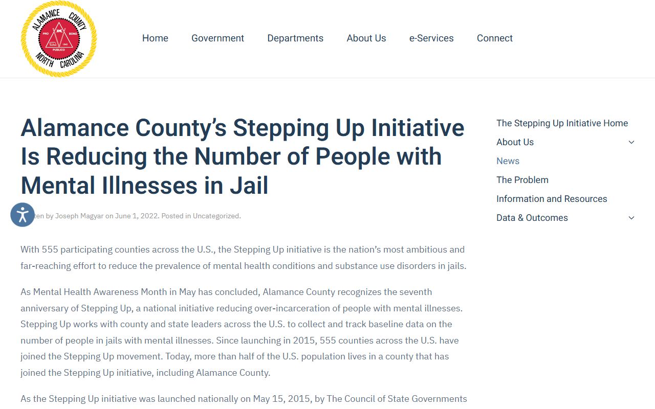 Alamance County inmate population Stepping Up jail trends