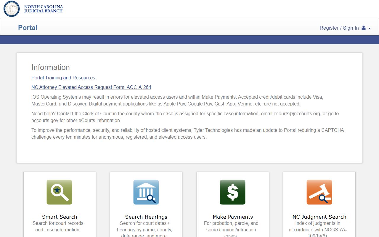 Alamance County court records after arrest eCourts Portal search